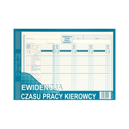 Ewidencja czasu pracy kierowcy A4 MP 817-1