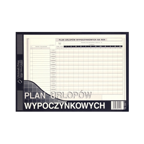 Plan urlopów A4 offset 40k MP 525-1