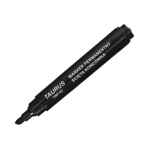 Marker permanentny 1.0-5.0mm czarny ścięty Taurus TMP-02