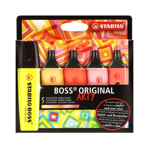 Zakreślacz 5kol ciepłe odcienie Stabilo Boss Arty 70/5-02-1-20