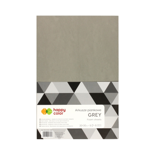 Arkusze piankowe A4/5 szare Grey Happy Color