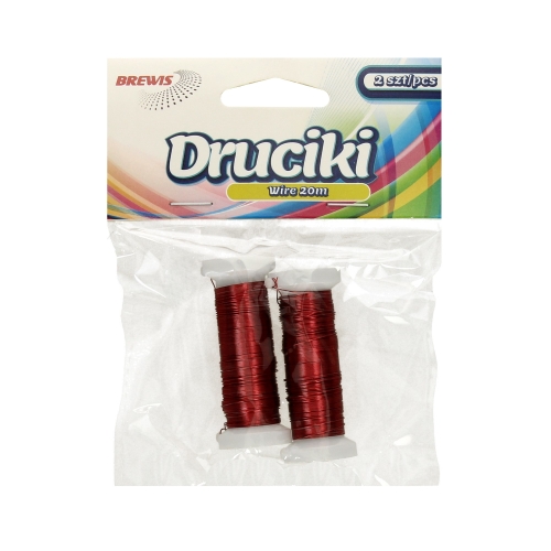 Drucik florystyczny czerwony 20m Brewis (2)