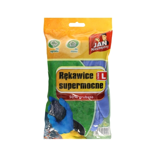 Rękawice gumowe supermocne L Jan Niezbędny
