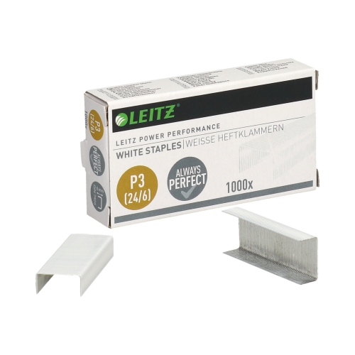 Zszywki 24/6 białe (1000) Leitz
