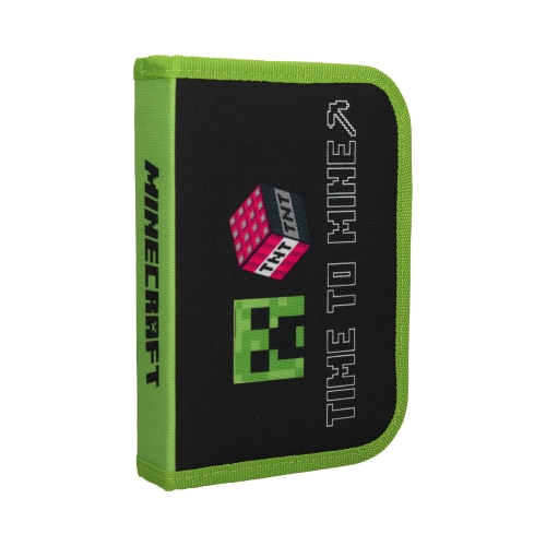 Piórnik bez wyposażenia pojedyńczy 2klapki Minecraft Time to mine