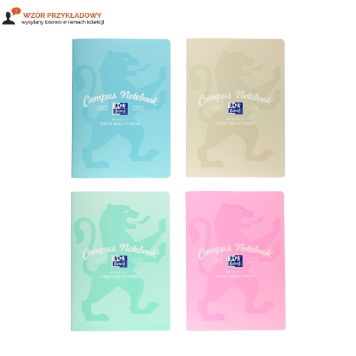 Zeszyt A4/60 kratka Oxford Campus Pastel 4001601108