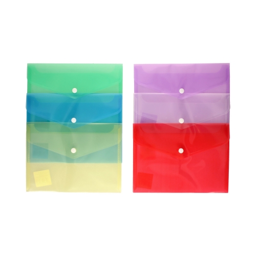 Teczka kopertowa A5/PP mix kolorów satyna Biurfol - 12szt.