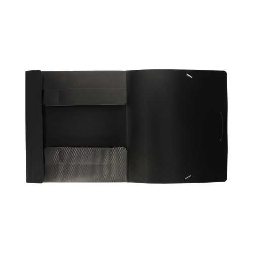 Teczka gumka A4/PP diament/czarna 60mm Biurfol TGD-03