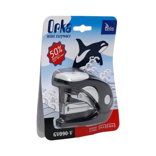 Zszywacz 20k 24/6 czarny mini Tetis GV090-V
