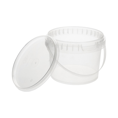 Pojemnik plastikowy z pokrywką przezroczysty okrągły 500ml