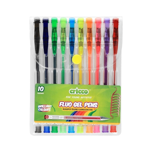 Długopis żelowy 10kol Cricco CR816W10