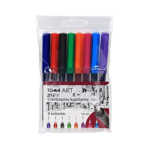 Cienkopis kapilarny 0.5mm 8kol Toma TO-347