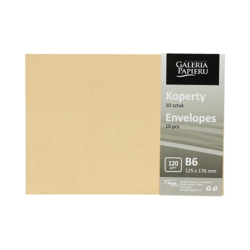 Koperty B6 ciemnobeżowe Nature 120g - 10 szt. w opak.
