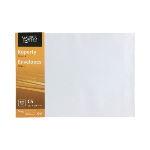 Koperty C5 diament biel Millenium 120g - 10 szt. w opak.