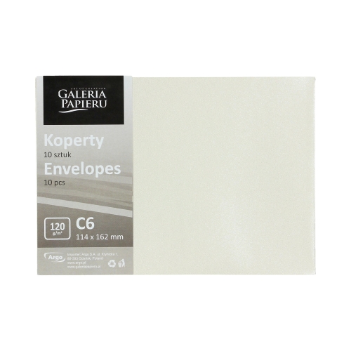 Koperty C6 białe Millenium 120g - 10 szt. w opak.