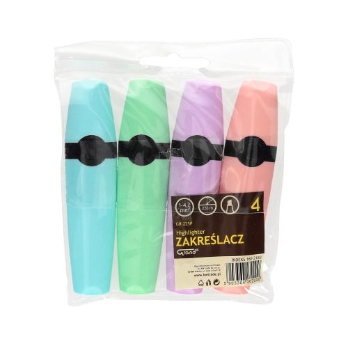 Zakreślacz 4kol pastel Grand GR-225P