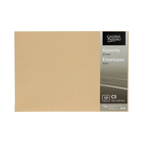 Koperty ozdobne C5 ciemnobeżowe Nature 120g (10)