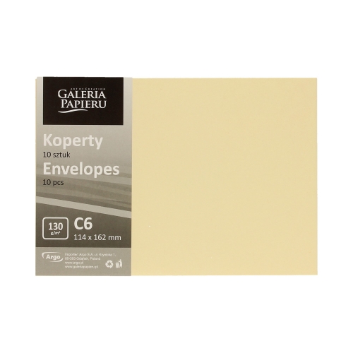 Koperty C6 ciemnokremowe satyna gładkie 130g (10)