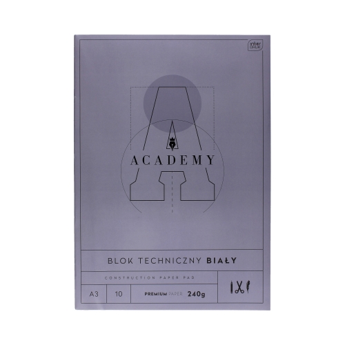 Blok techniczny A3/10 Academy Interdruk 240G