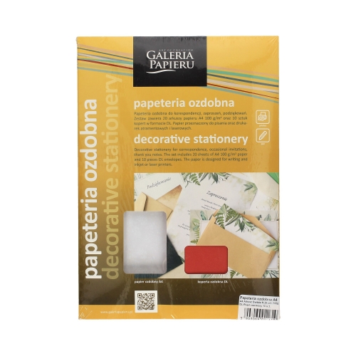Papeteria A4 Święta/20 DL/10 Pearl czerwony