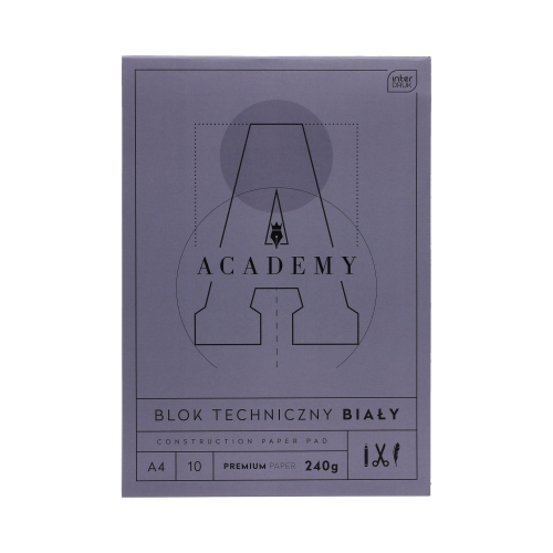 Blok techniczny A4/10 Academy Interdruk 240G