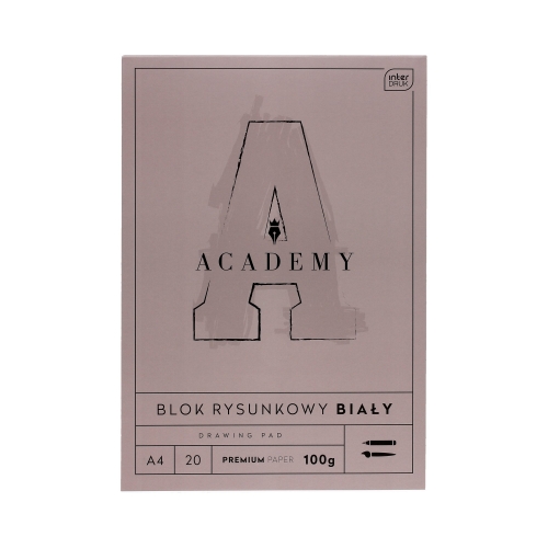 Blok rysunkowy A4/20 biały Academy Interdruk 100g