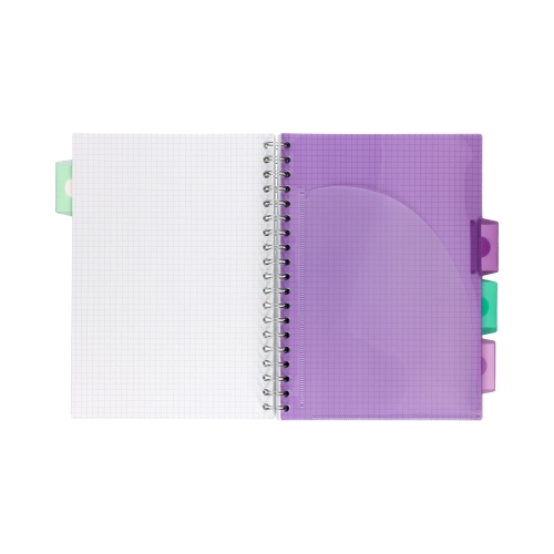Kołozeszyt B5/200str kratka morski Project Book pastel Pukka