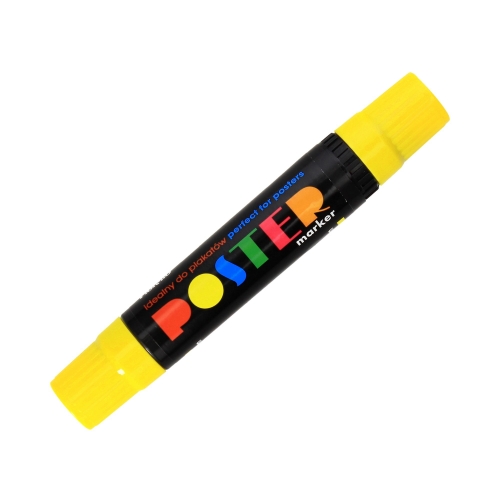 Marker permanentny 10mm/17mm żółty dwustronny Poster GR1712