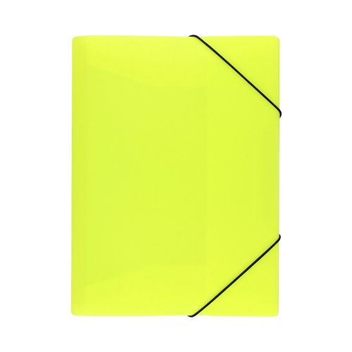 Teczka z gumką A4/PP neon żółta Biurfol