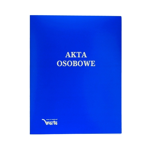 Teczka akta osobowe binda wewnętrzna niebieska niezadrukowana ABCDE