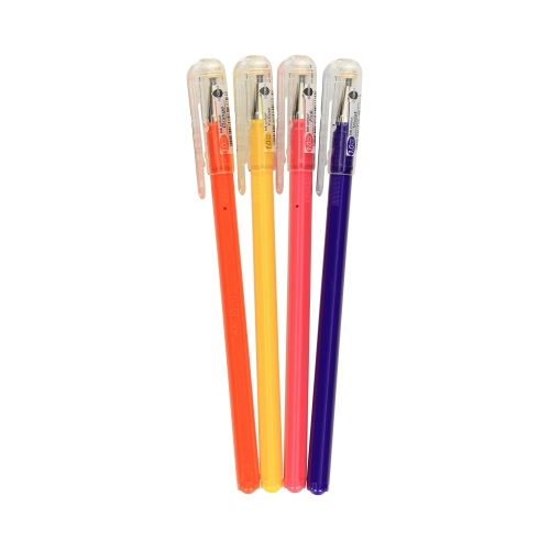 Długopis żelowy 1.00mm 4kol - pomarańczowy/żółty/różowy/fioletowy Matte Hop Pentel