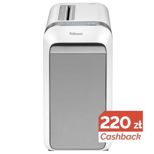 Niszczarka 20k 2x12mm Fellowes LX221 biała