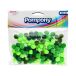 Pompony zielone 10mm - 100szt. w opak. [1]