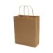 Torba papierowa 180x80x225 brązowa gładka Kraft uszy skręc [2]