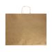 Torba papierowa 500x180x390 brązowa gładka Kraft uszy skręc [1]