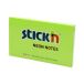 Karteczki samoprzylepne 76x127 zielony neon StickN 21171 [1]