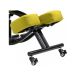 Krzesło ergonomiczne klękosiad czarny lniany + pokrowiec zielony OKNEEL PRO [5]